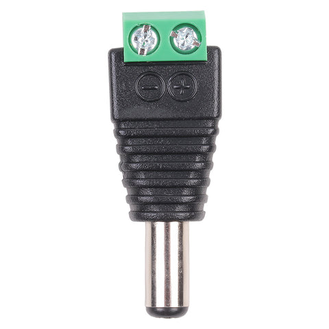 Power plug 2.1/5.5 mm, with terminal block (for screw)