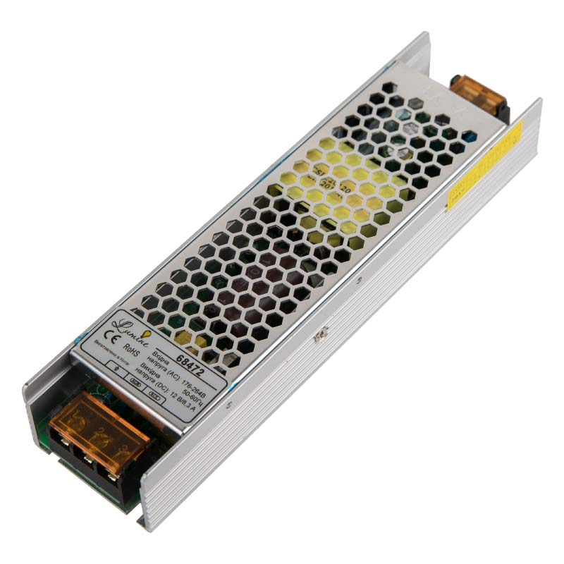 Power supply unit for LED, 100W, 12V, IP20, compact metal housing