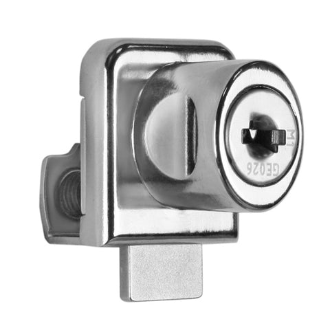 Mortise lock for 1 glass 4-7mm Muller CN satin-chrome