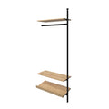 Module with mounts for an oval pipe, 2 shelves and a shoe rack (Floor-Ceiling)