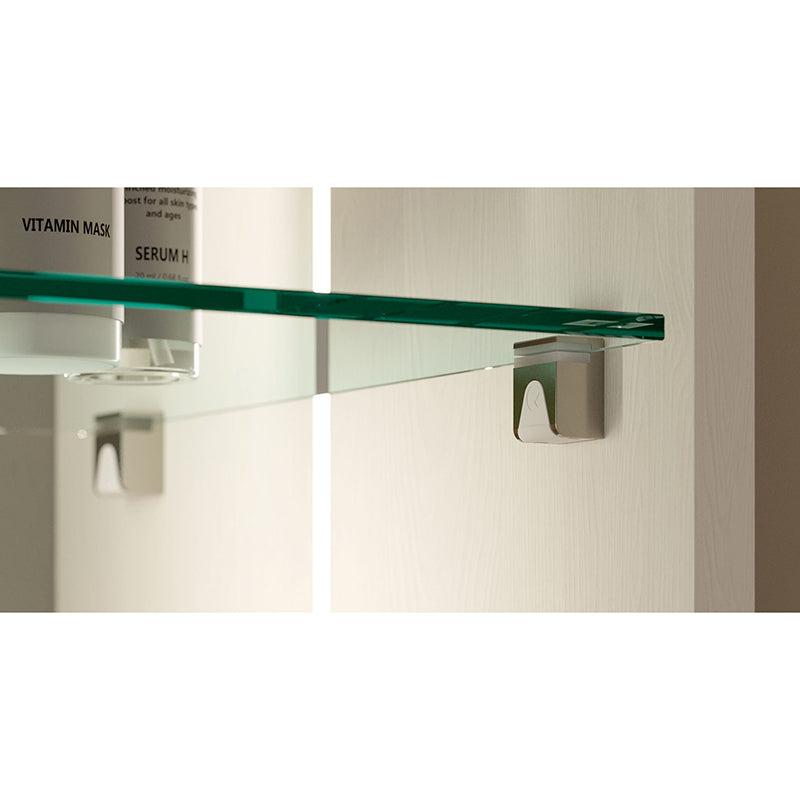 Set of shelf holders KUBIC for glass 4-8mm, Italiana Ferramenta